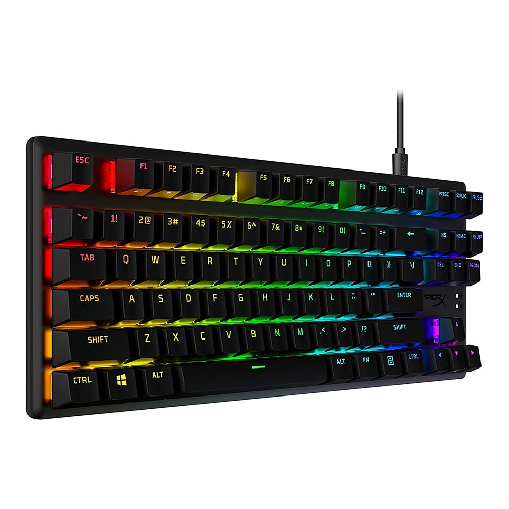 HYPERX Alloy Origins Core 87鍵 PBT RGB 機械式鍵盤(青軸)