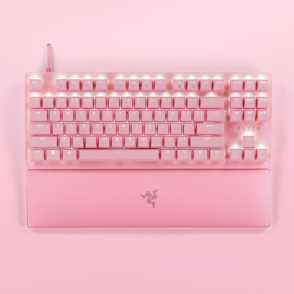 Razer Huntsman V2 Tenkeyless 光學軸機械式鍵盤 Quartz Edition(Linear紅軸)