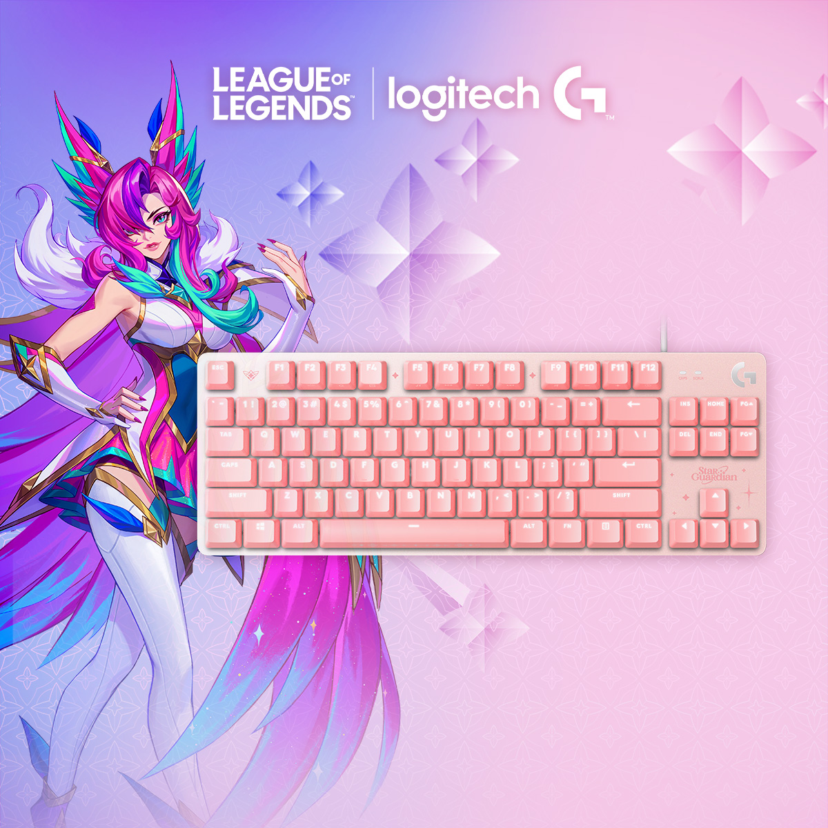 Logitech G412 SE TKL 機械式鍵盤(英雄聯盟星光戰士聯動系列)