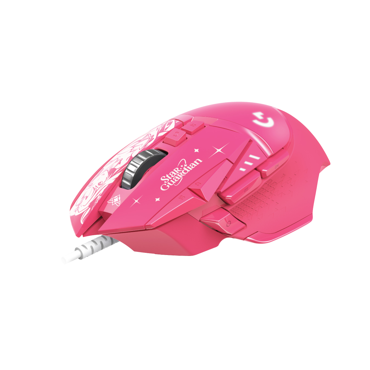 Logitech G502 HERO 遊戲滑鼠 (英雄聯盟星光戰士聯動系列)(凱莎 桃紅色款)