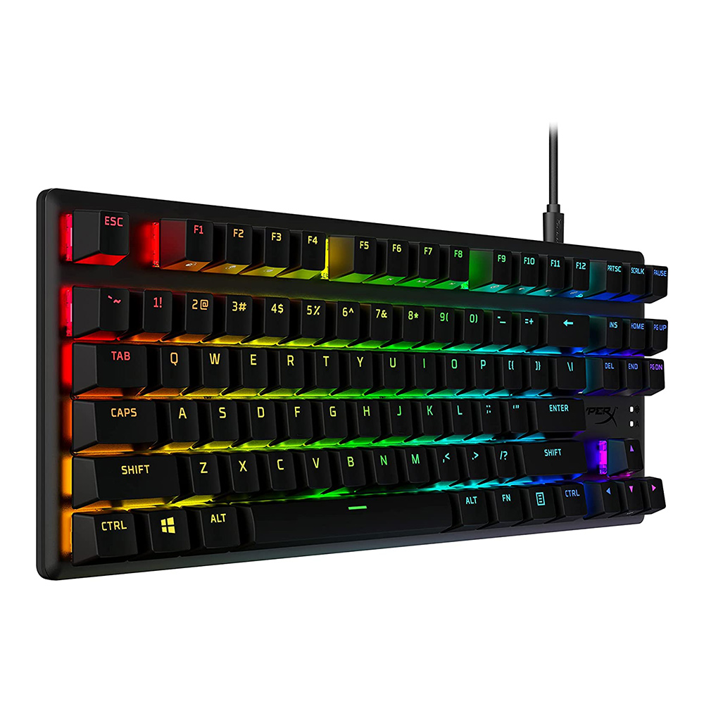HYPERX Alloy Origins Core 87鍵 PBT RGB 機械式鍵盤(紅軸)