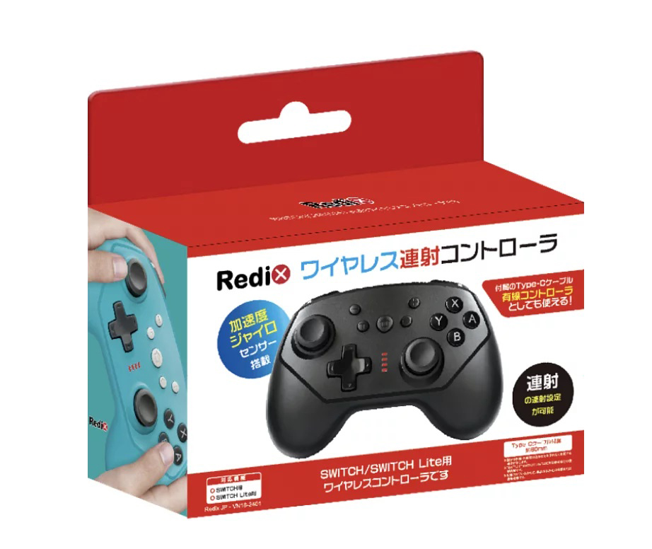 Redix VN18-2401 藍牙無線控制器(適用於 PC/NS)(黑)