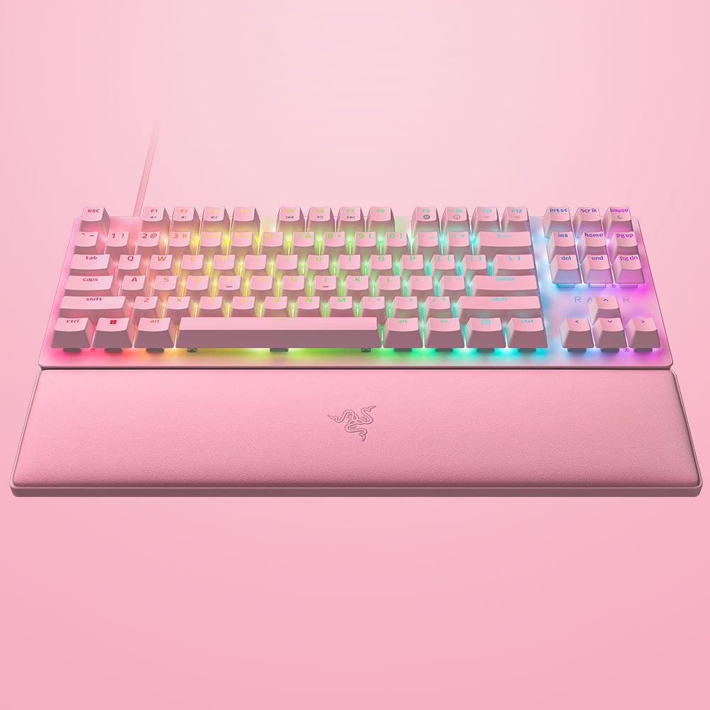 Razer Huntsman V2 Tenkeyless 光學軸機械式鍵盤 Quartz Edition(Linear紅軸)