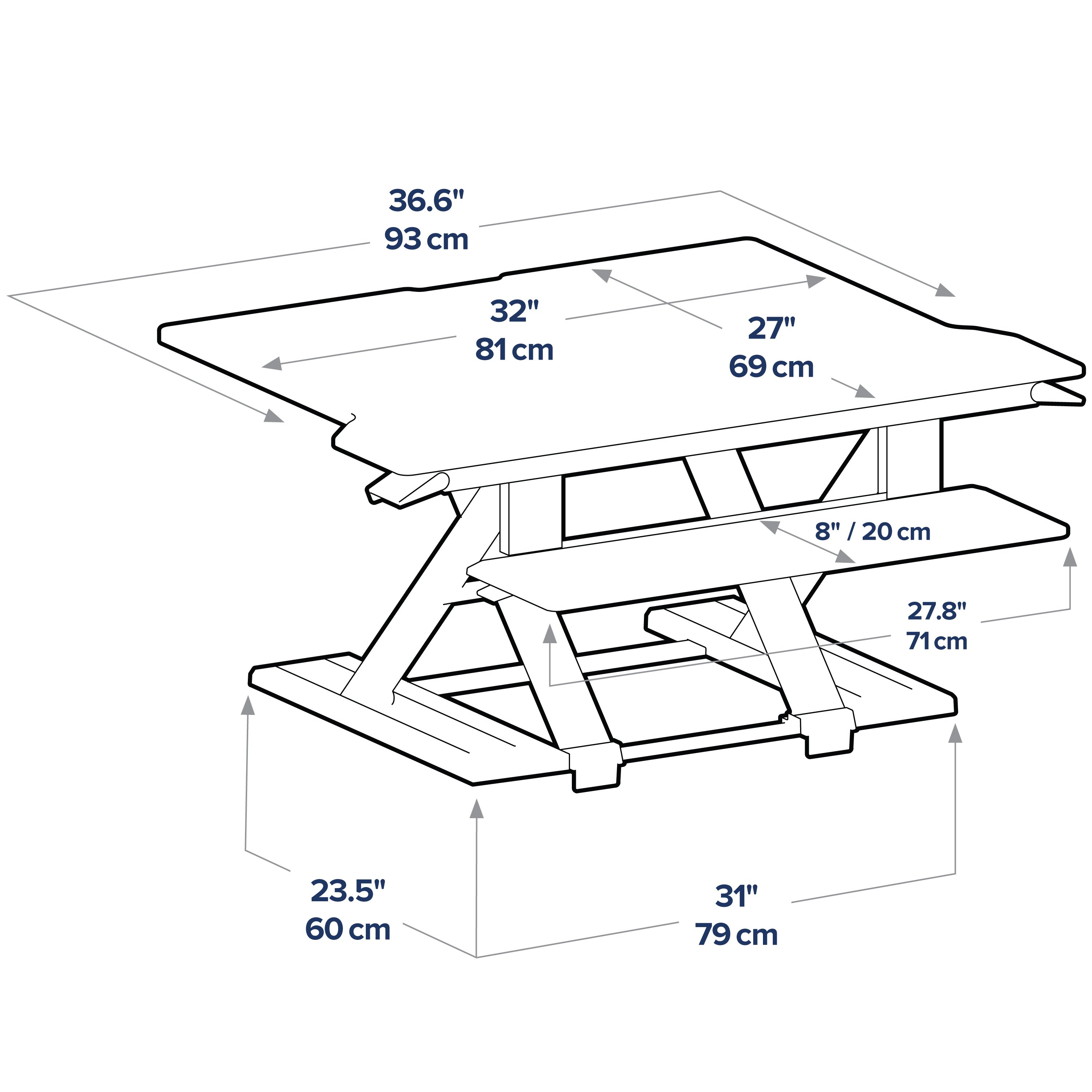 Ergotron WorkFit-TX 站立式辦公桌轉換器(33-467-921)