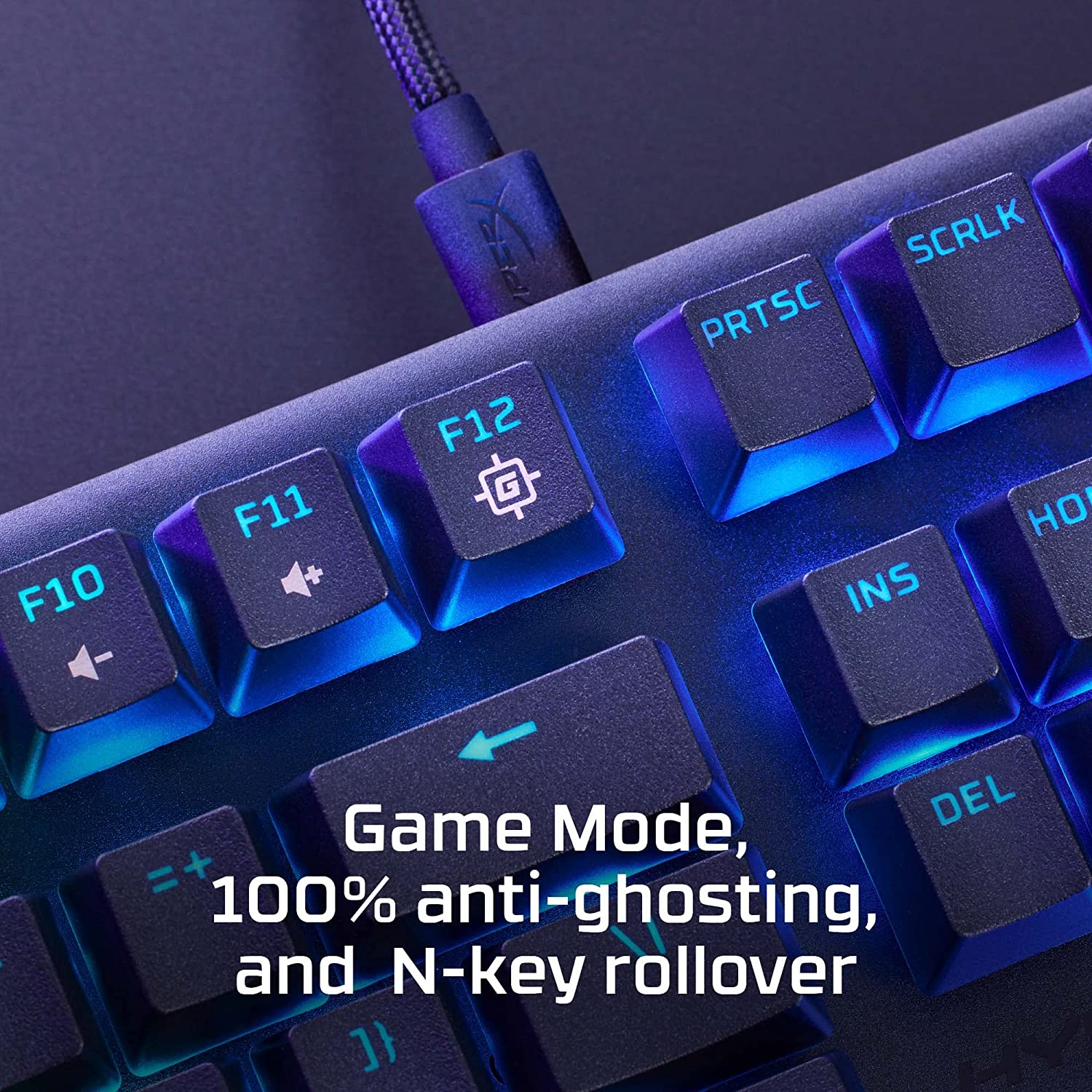 HYPERX Alloy Origins Core 87鍵 PBT RGB 機械式鍵盤(紅軸)