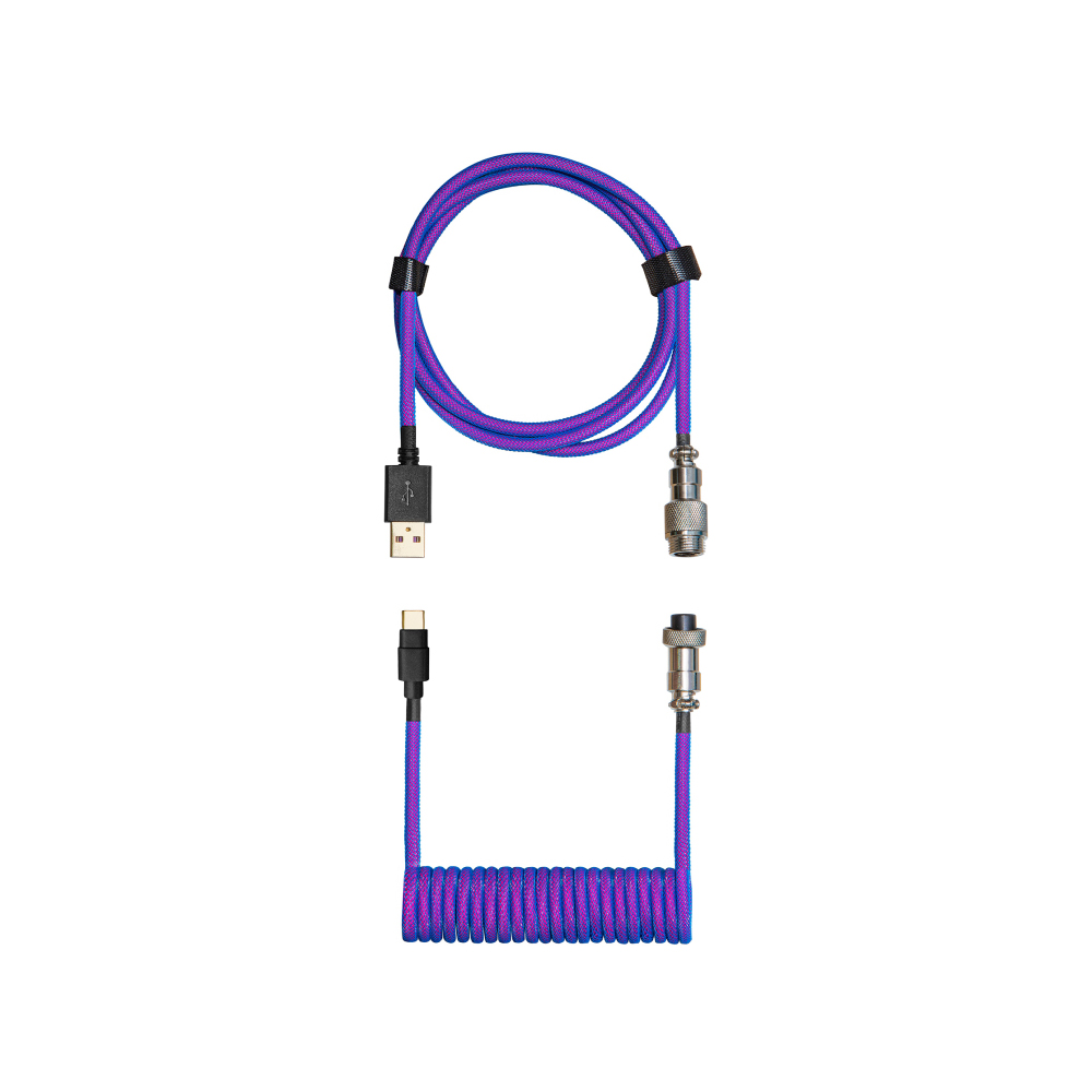 Cooler Master Coiled Keyboard Cable 電線(Blue-Purple)