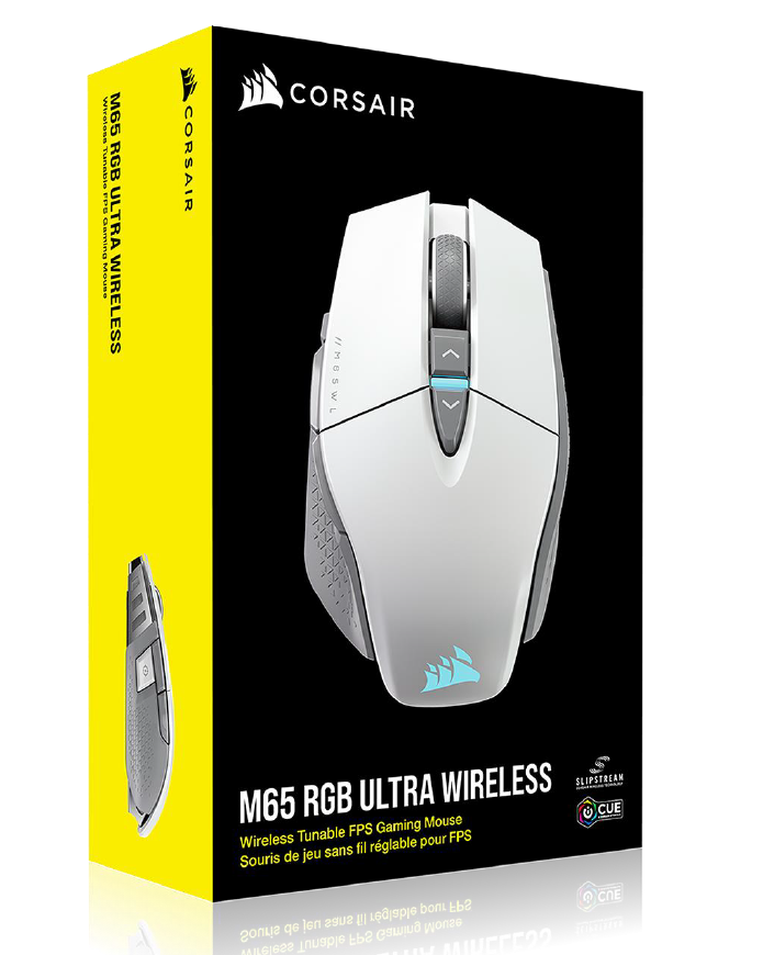 Corsair M65 RGB Ultra Wireless 光學滑鼠(白色)