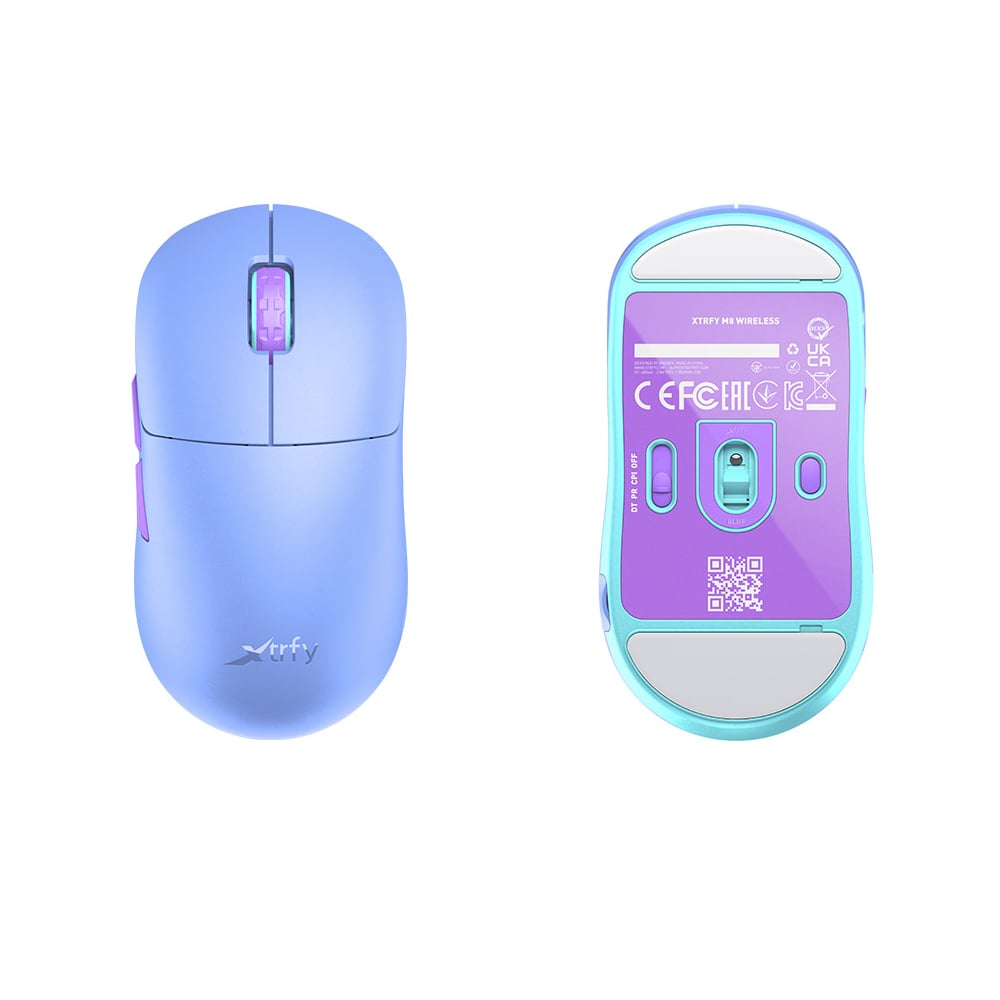 XTRFY M8 WIRELESS 遊戲滑鼠(Frosty Purple)
