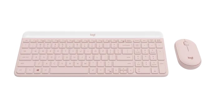 Logitech MK470 超薄無線鍵盤滑鼠組合(英文版-玫瑰粉)