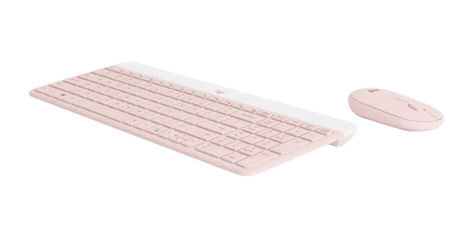 Logitech MK470 超薄無線鍵盤滑鼠組合(英文版-玫瑰粉)