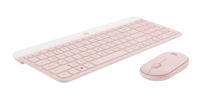 Logitech MK470 超薄無線鍵盤滑鼠組合(英文版-玫瑰粉)