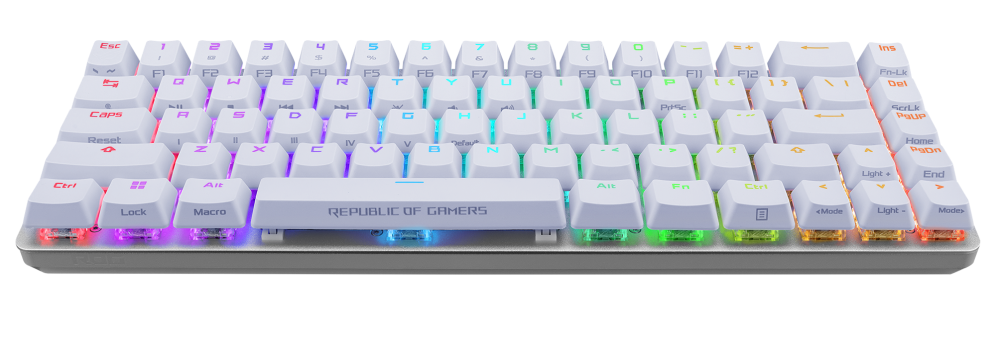 ASUS ROG Falchion Ace NX 68鍵 RGB 機械式鍵盤(白)(茶軸)