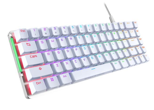 ASUS ROG Falchion Ace NX 68鍵 RGB 機械式鍵盤(白)(紅軸)