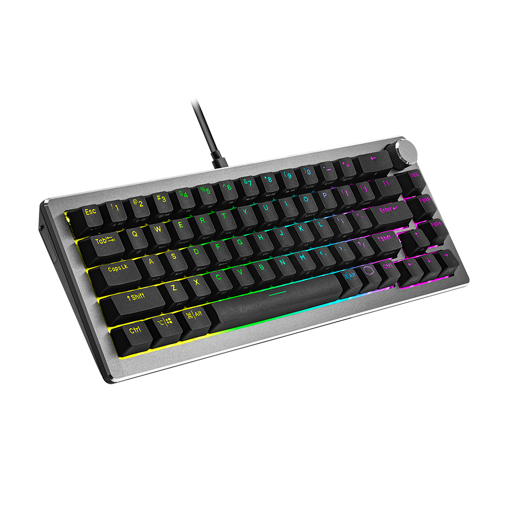 Cooler Master CK720 65% Hot-Swappable 可換軸 USB-C 遊戲鍵盤(黑色)(紅軸)