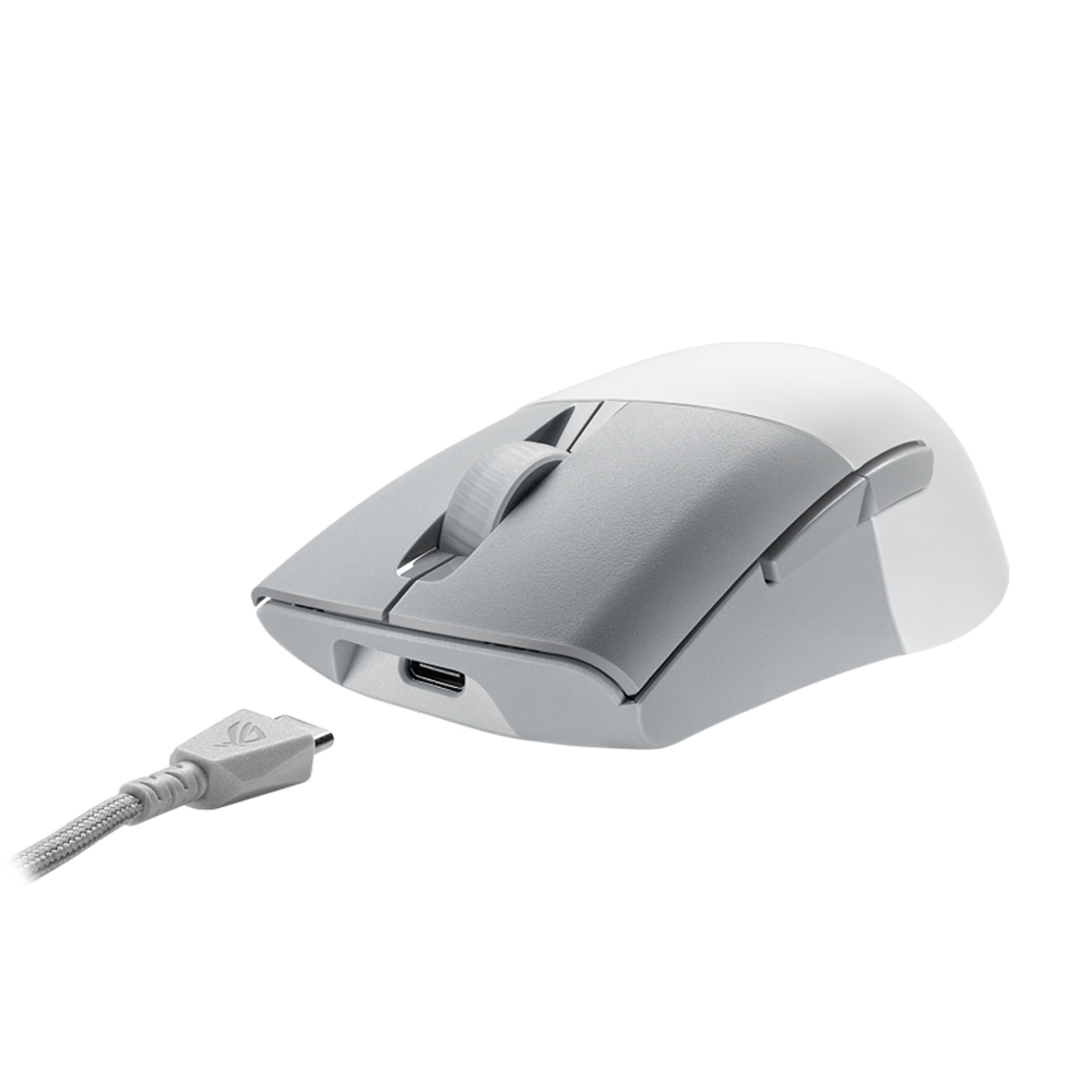 ASUS ROG Keris Wireless AimPoint RGB 三模無線遊戲滑鼠(白色)