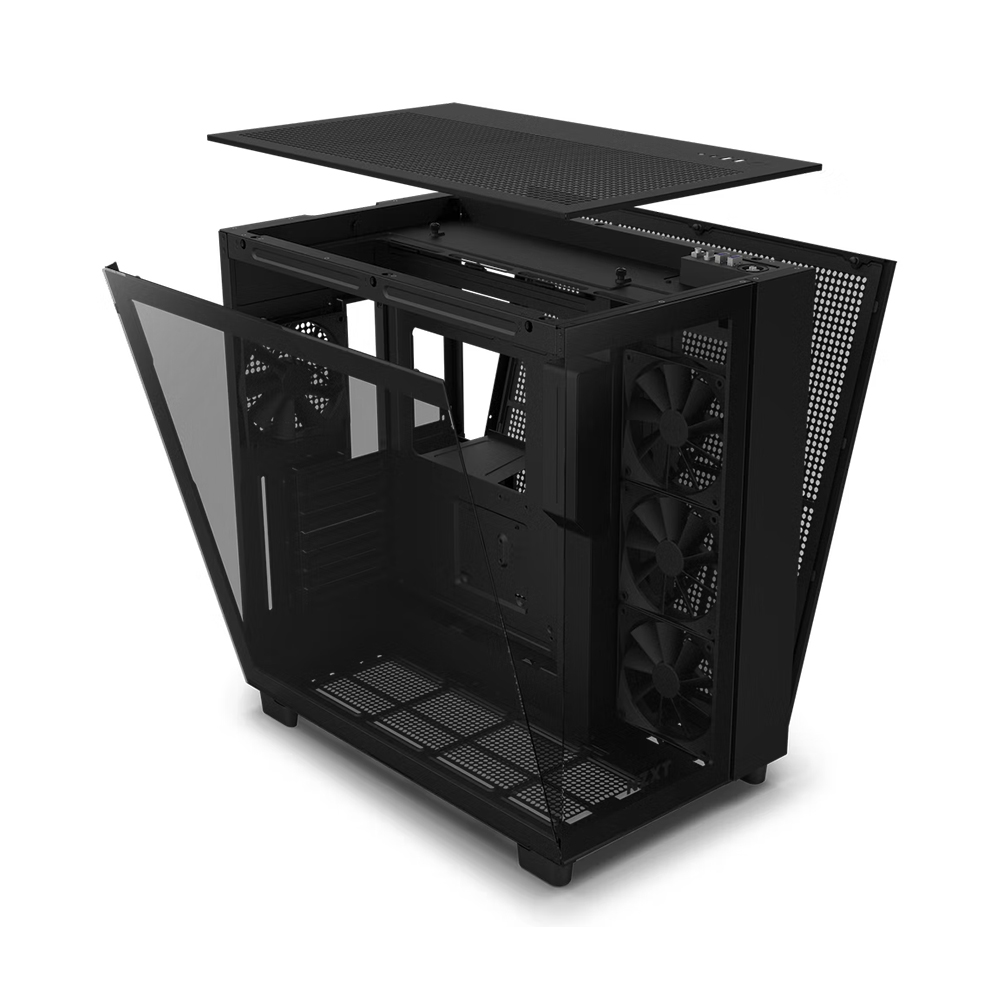 NZXT H9 Flow Dual-Chamber Air Flow 中塔機箱(黑色)