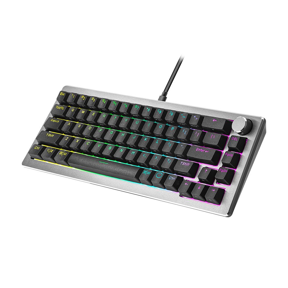 Cooler Master CK720 65% Hot-Swappable 可換軸 USB-C 遊戲鍵盤(黑色)(紅軸)