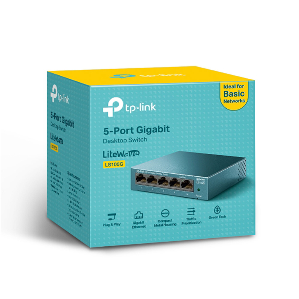 TP-Link 5-Port 10/100/1000Mbps Desktop Switch-LS105G(LS105G)