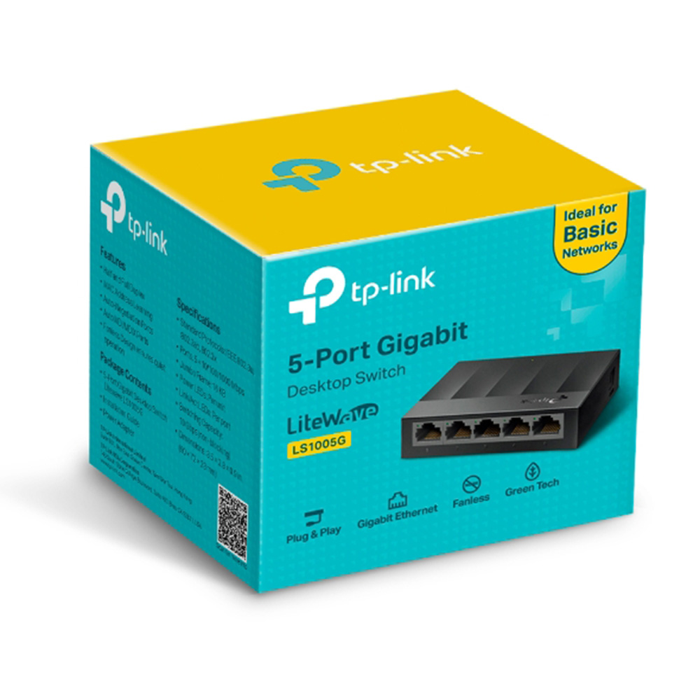 TP-Link 5-Port 10/100/1000Mbps Desktop Switch-LS1005G(LS1005G)