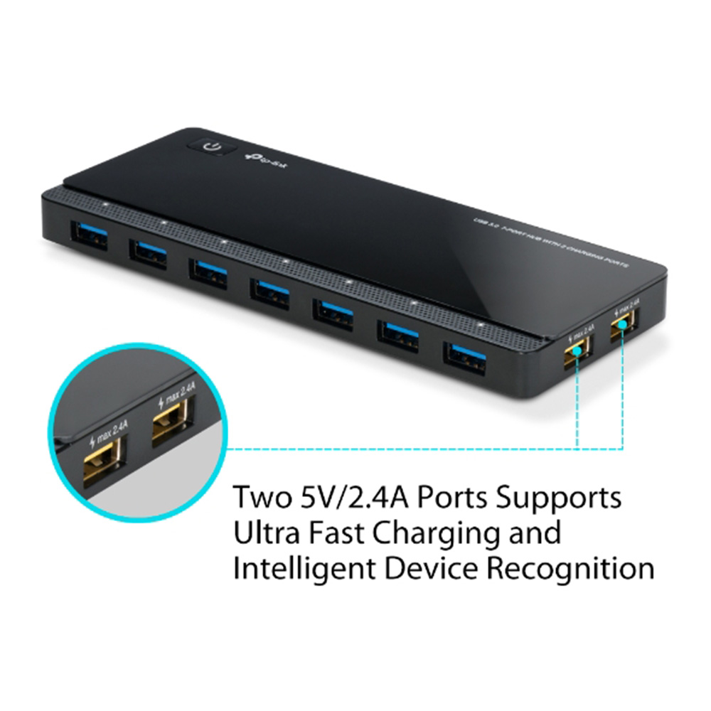 TP-Link UH720 USB 3.0 7-Port Hub with 2 Charging Ports-UH720(UH720)