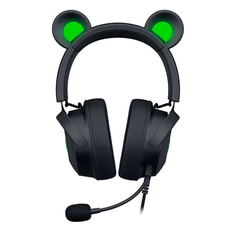 Razer Kraken Kitty V2 Pro 可替換耳朵造型有線RGB耳機(黑色-Black-黑色)