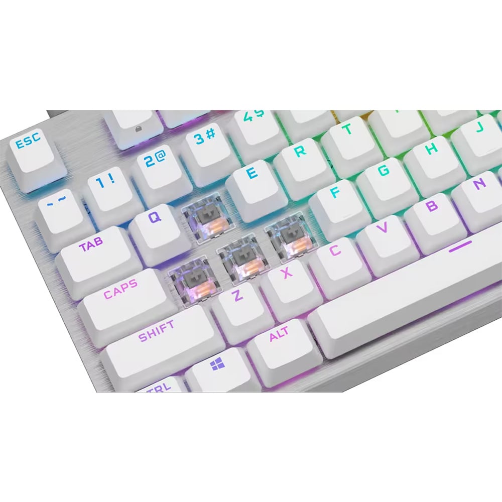 Corsair K60 PRO TKL RGB 機械式遊戲鍵盤(白色)(Corsair OPX軸)