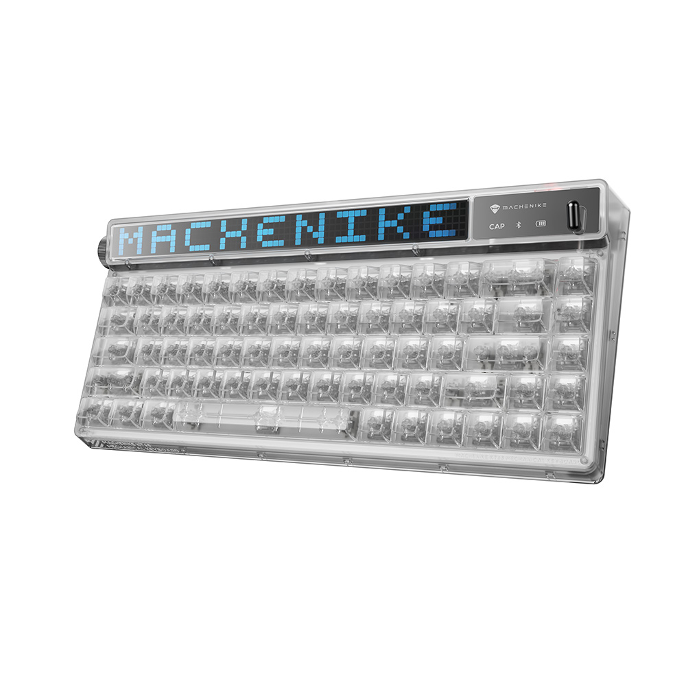Machenike KT68 PRO RGB機械式鍵盤 透明白(黃軸)