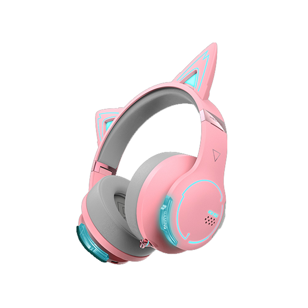Edifier G5BT 萌貓版藍牙無線低延遲電競耳機(Pink 鉑晶粉)