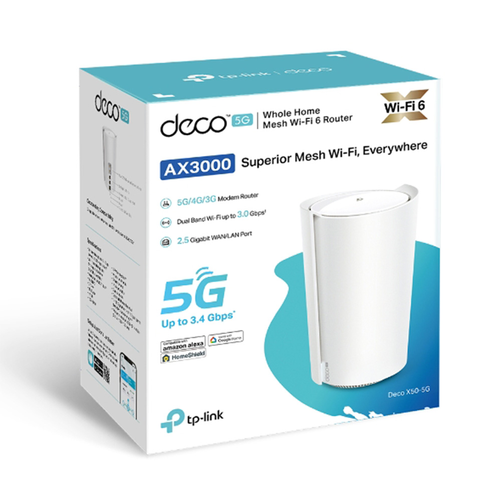 TP-Link 5G Sim AX3000 雙頻 WiFi 6 Plus 2.5G Port 全屋覆蓋 Mesh 路由器