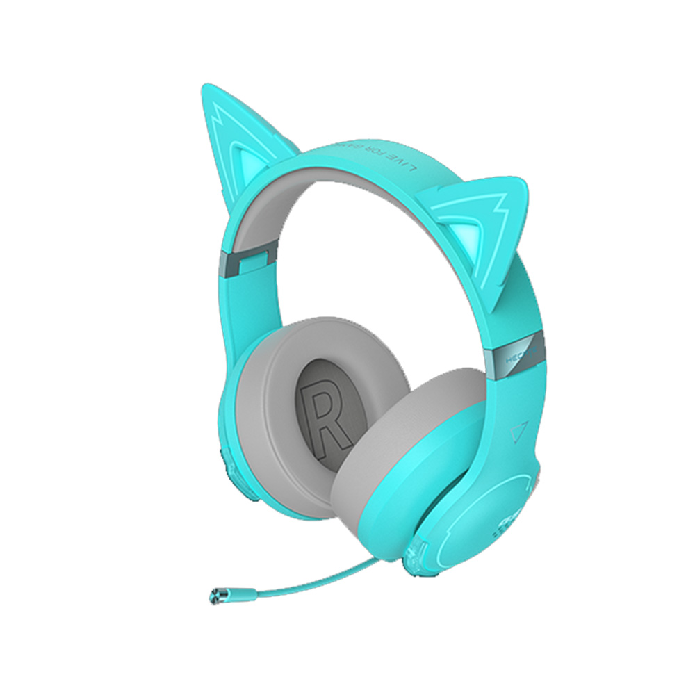 Edifier G5BT 萌貓版藍牙無線低延遲電競耳機(Turquoise 知更藍)