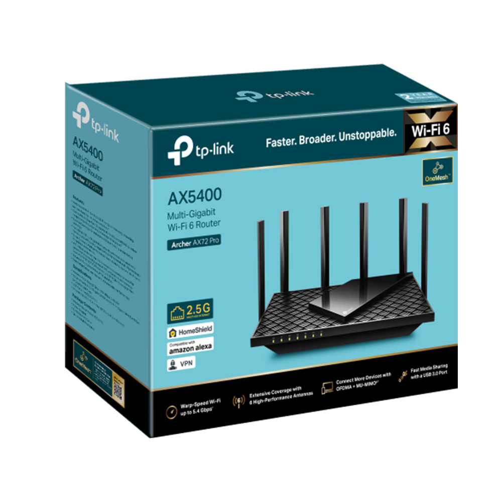 TP-Link Archer AX72 Pro AX5400 2.5Gb WAN/LAN Multi-Gigabit 雙頻 WiFi 6 路由器