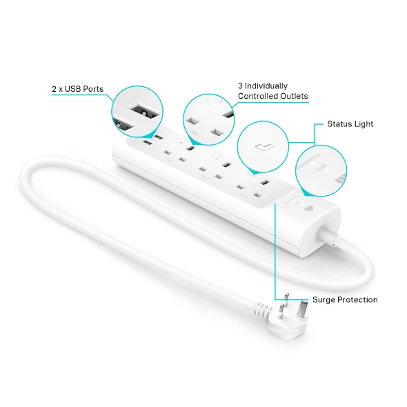 TP-Link KP303 Kasa智能WiFi 3插孔拖板