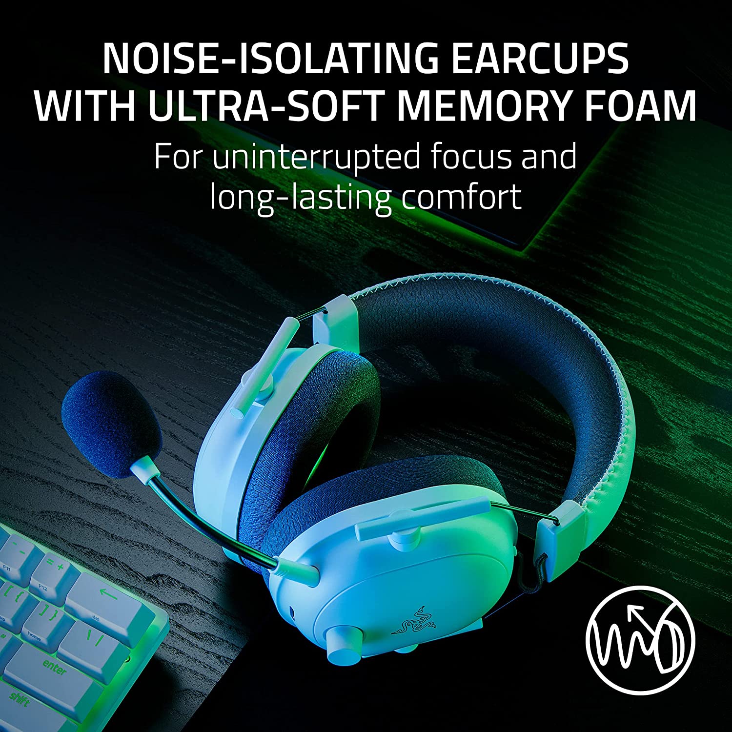 Razer BlackShark V2 Pro Wireless 無線遊戲耳機(2023版)(白色-Mercury-白色)