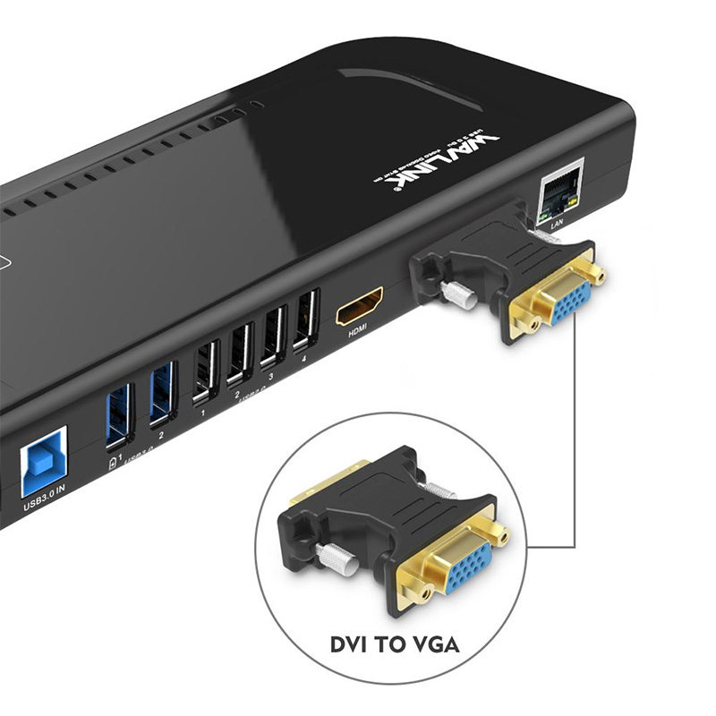 Wavlink Dual 2K DisplayLink USB 3.0 多功能擴充基座套裝(WS-UG39DK4)