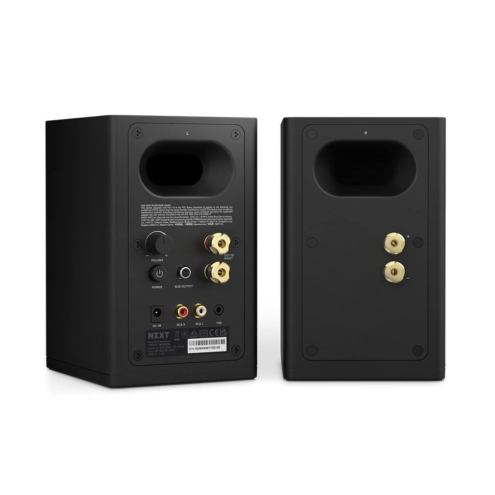 NZXT Relay Speakers 80瓦立體聲揚聲 喇叭(黑色)