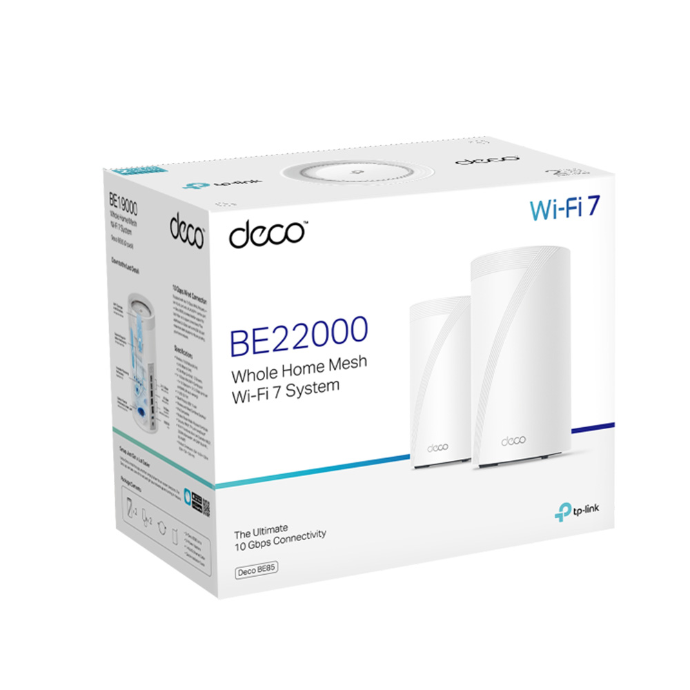 TP-Link Deco BE85 BE22000 三頻 Mesh WiFi 7 路由器(1件套裝)
