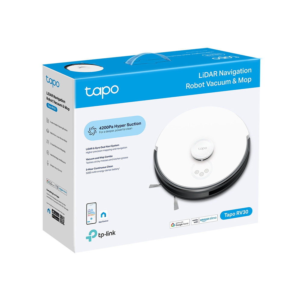 TP-Link Tapo RV30 Lidar導航掃拖機器人(掃拖二合一)