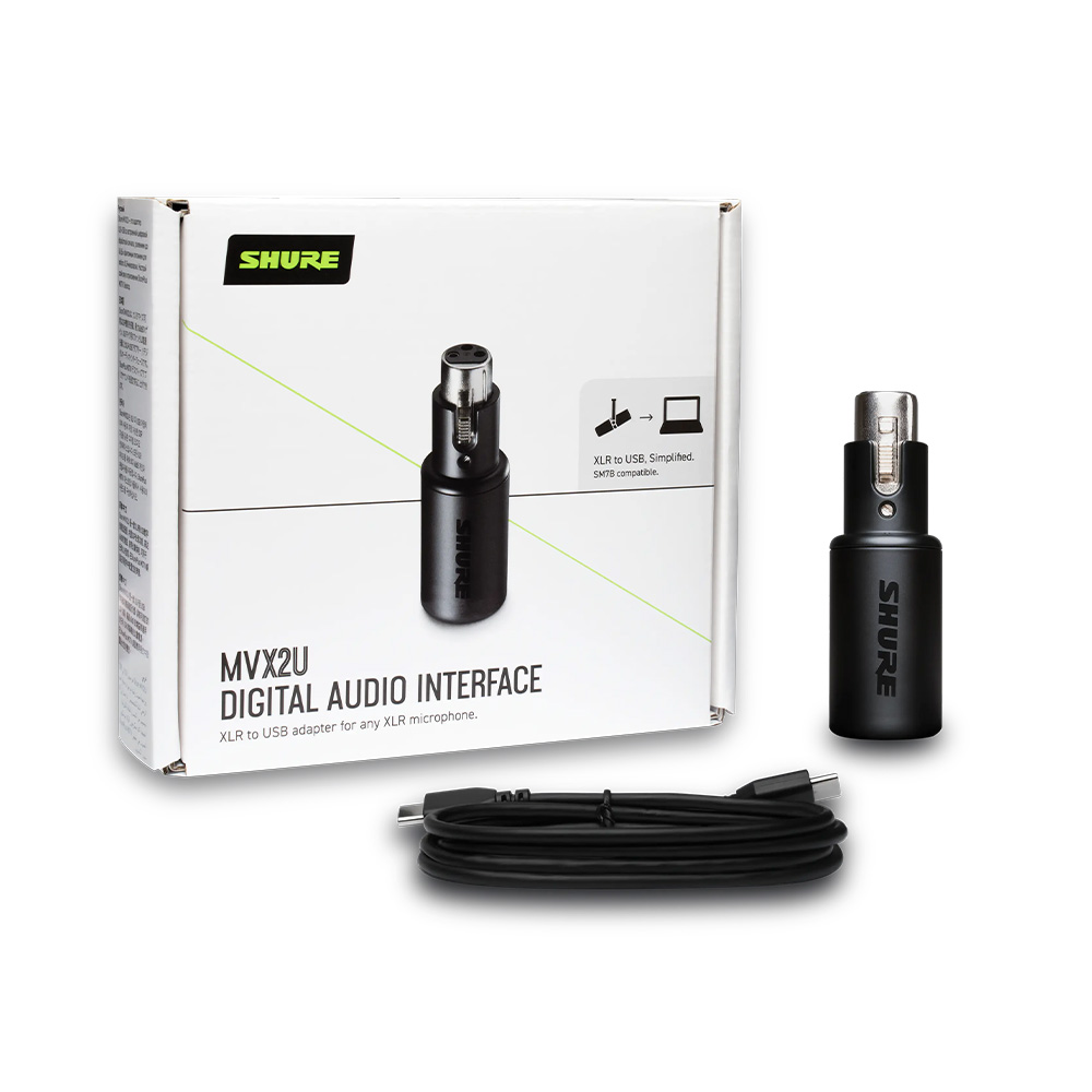 Shure MVX2U XLR to USB 數碼錄音轉換插頭