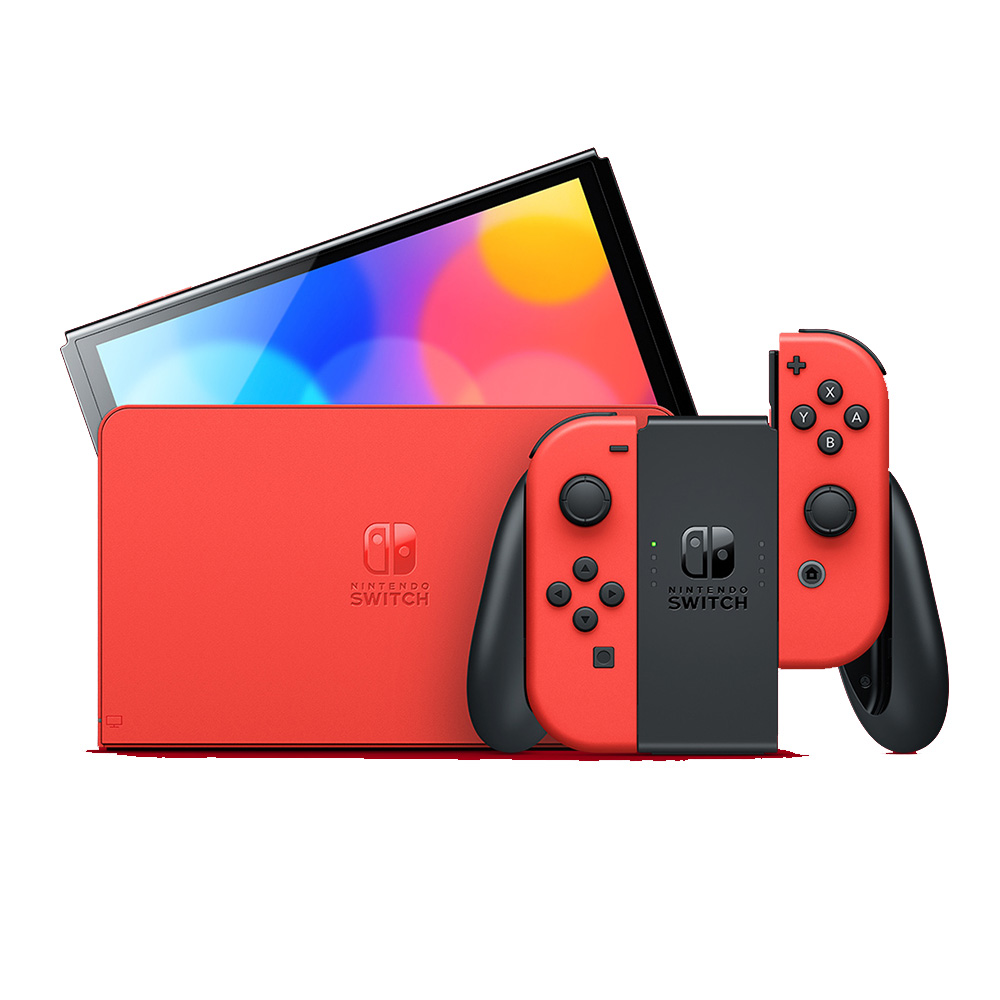 Nintendo Switch 遊戲主機 (OLED款式)(瑪利歐亮麗紅)