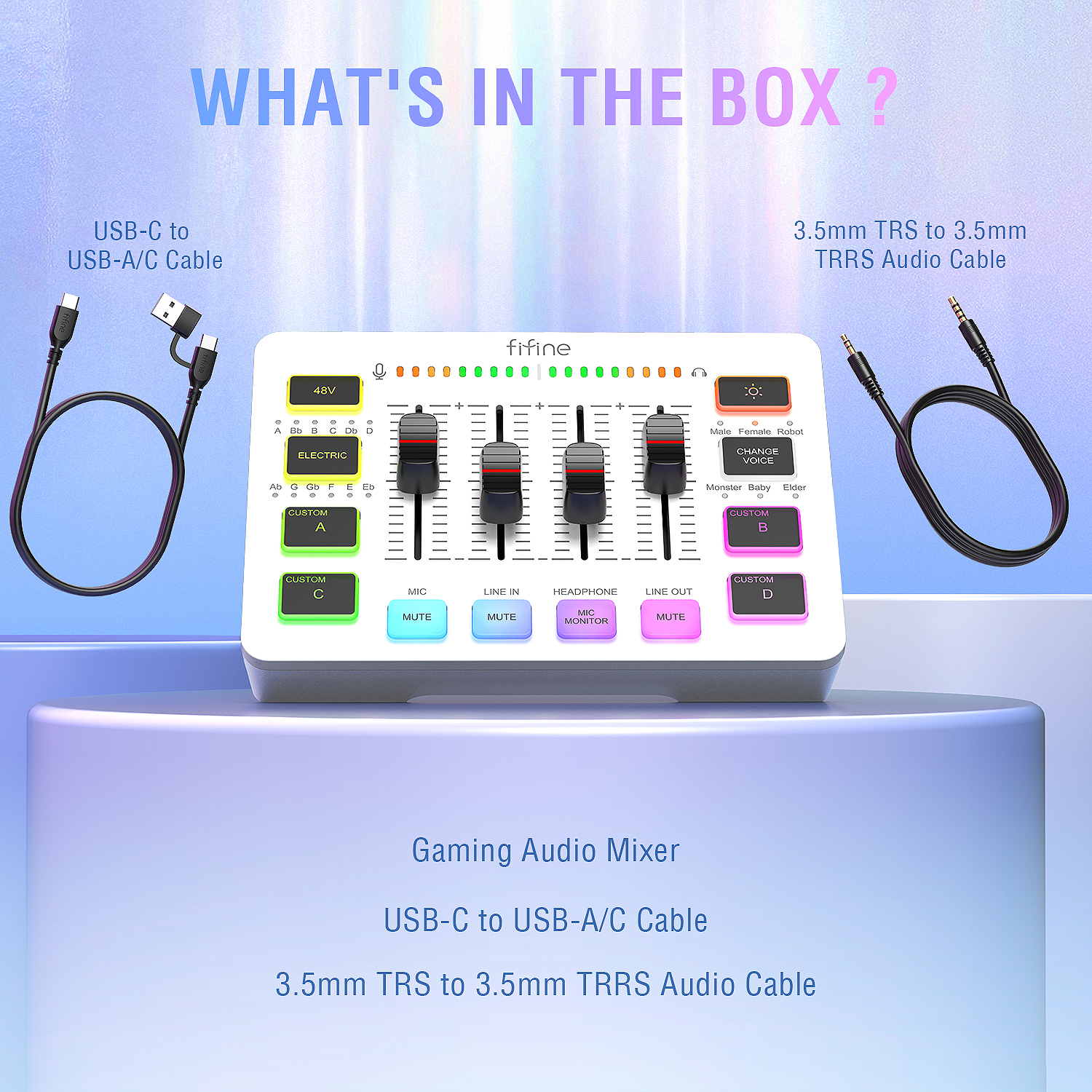 FIFINE AMPLIGAME SC3 遊戲專用直播混音器(黑)
