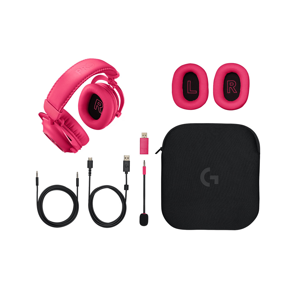 Logitech G PRO X 2 LIGHTSPEED 無線 7.1 聲道環繞音效電競耳機(粉紅色)