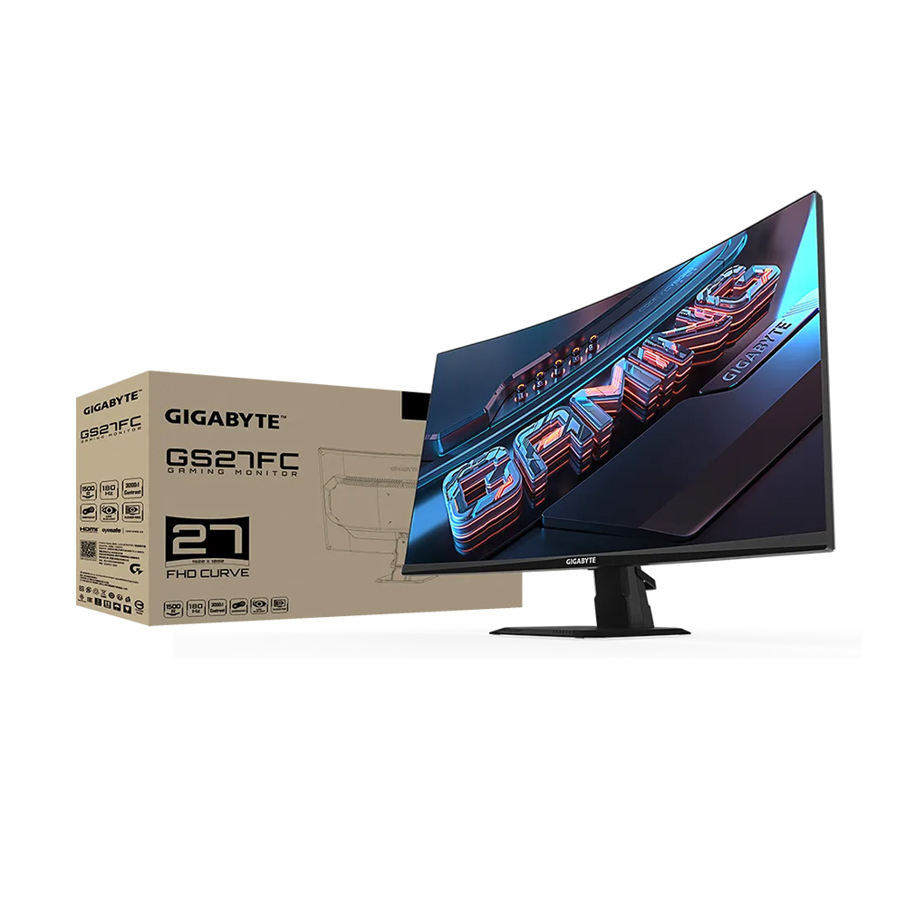Gigabyte GS27FC 27吋 1080P FHD 180Hz VA 1500R 曲面電競顯示器