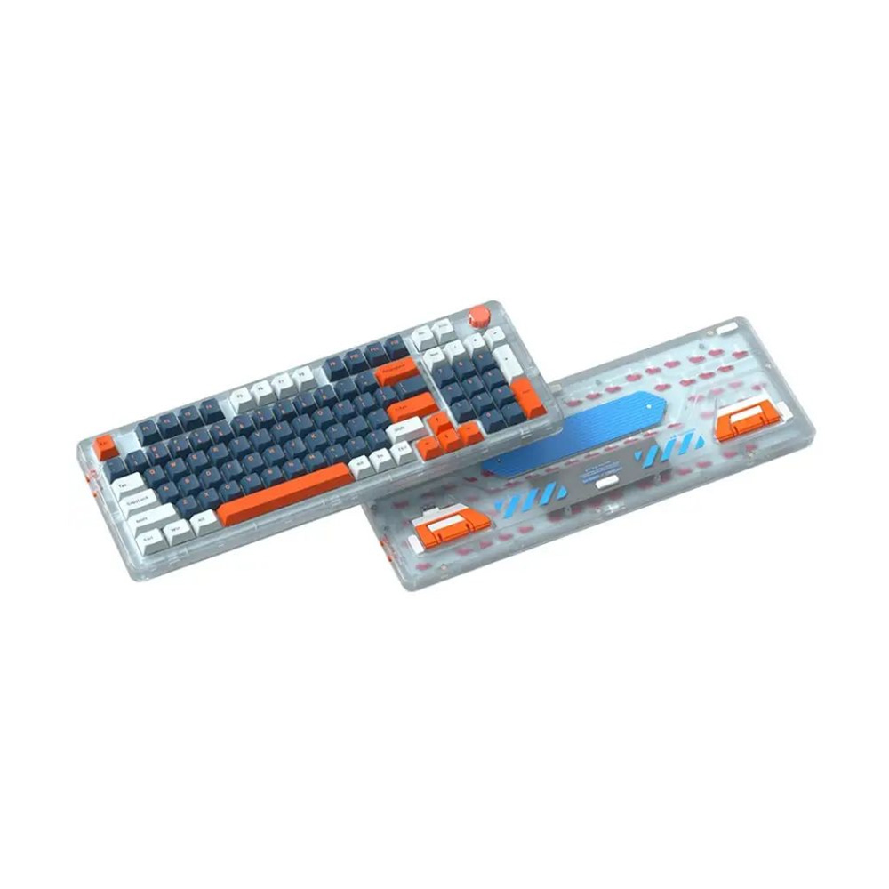 JamesDonkey RS6 96鍵 RGB 三模 熱插拔 機械式鍵盤(BOX白軸-ICE配色)