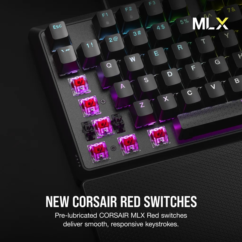 Corsair K70 CORE RGB 機械式鍵盤(MLX Red-線性軸體-無腕托版)