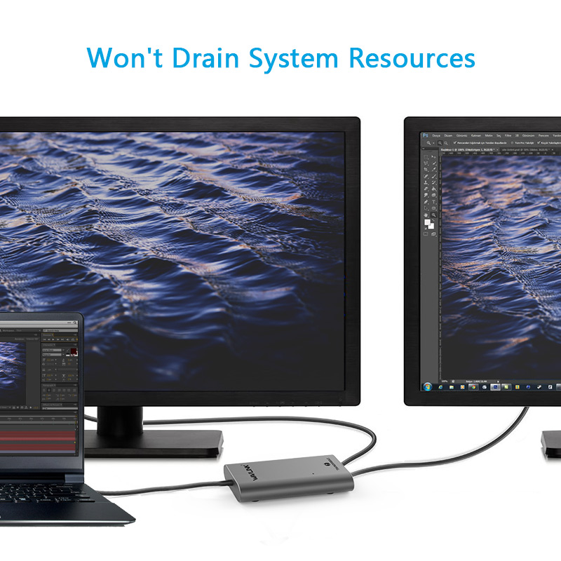 WAVLINK Thunderbolt 3 to 8K@30Hz Displayport Adapter 雷電三轉雙DP轉接器
