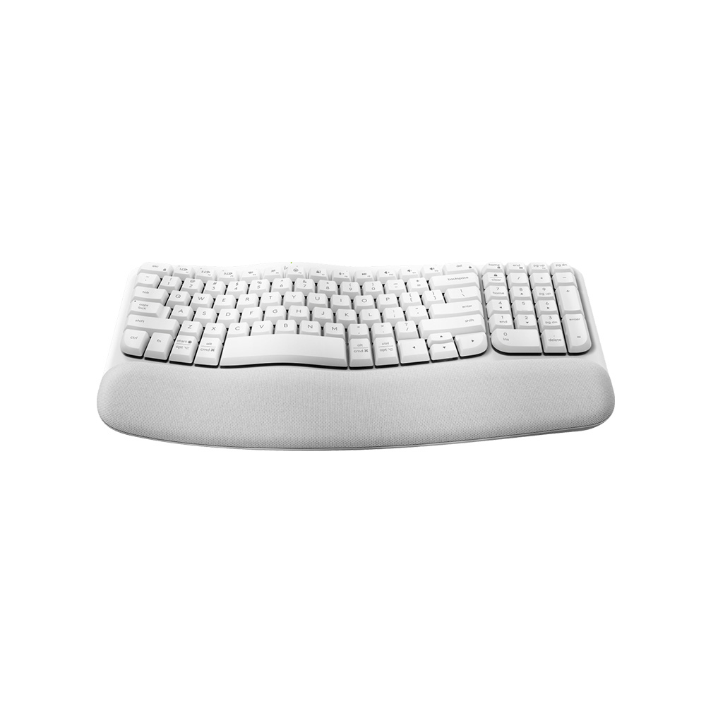 Logitech Wave Keys 人體工學鍵盤(珍珠白)