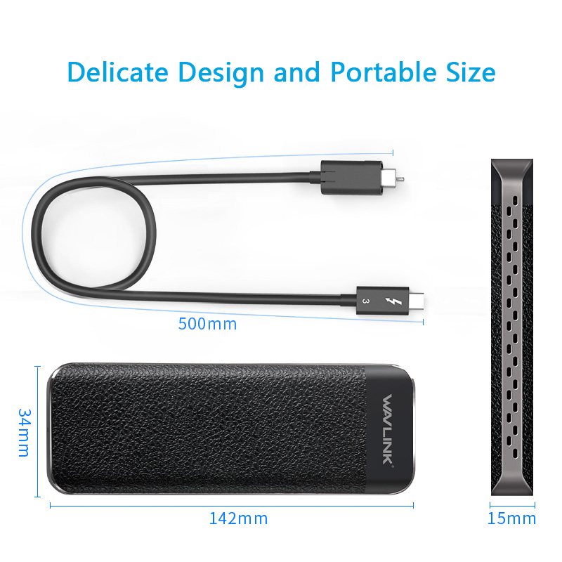 WAVLINK Thunderdrive II - UTE02 Thunderbolt 3 NVME External SSD Enclosure 外置NVMe SSD盒