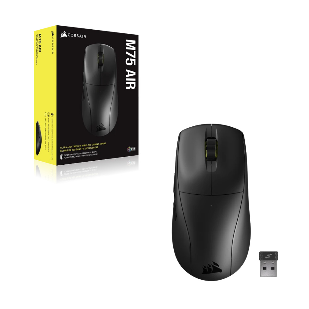 Corsair M75 Air Wireless Ultra-Lightweight 超輕量無線遊戲滑鼠(黑色)