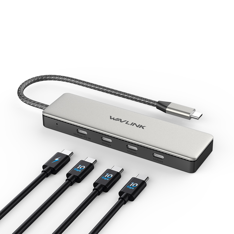 WavLink 4in1 Type-C 10G 4ports USB3.2 Hub with 100W PD 集線器 (WL-UHP3411)