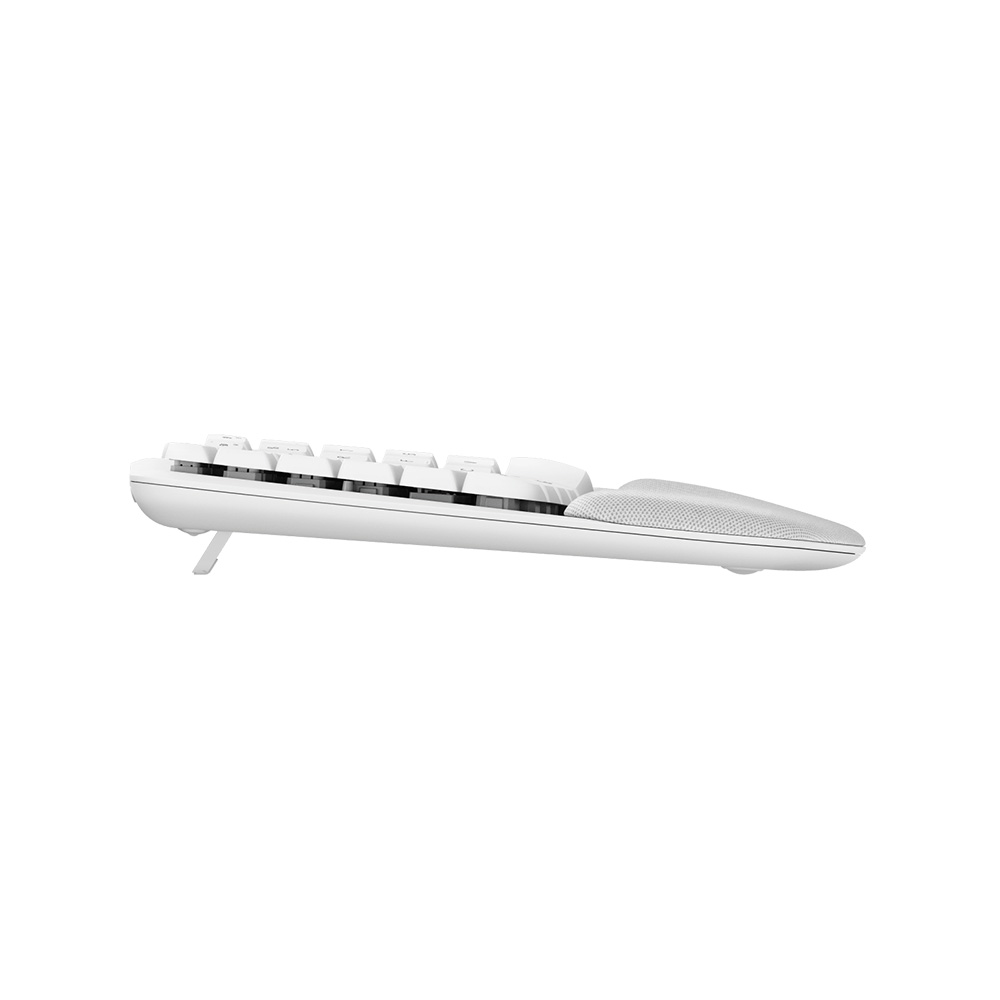 Logitech Wave Keys 人體工學鍵盤(珍珠白)